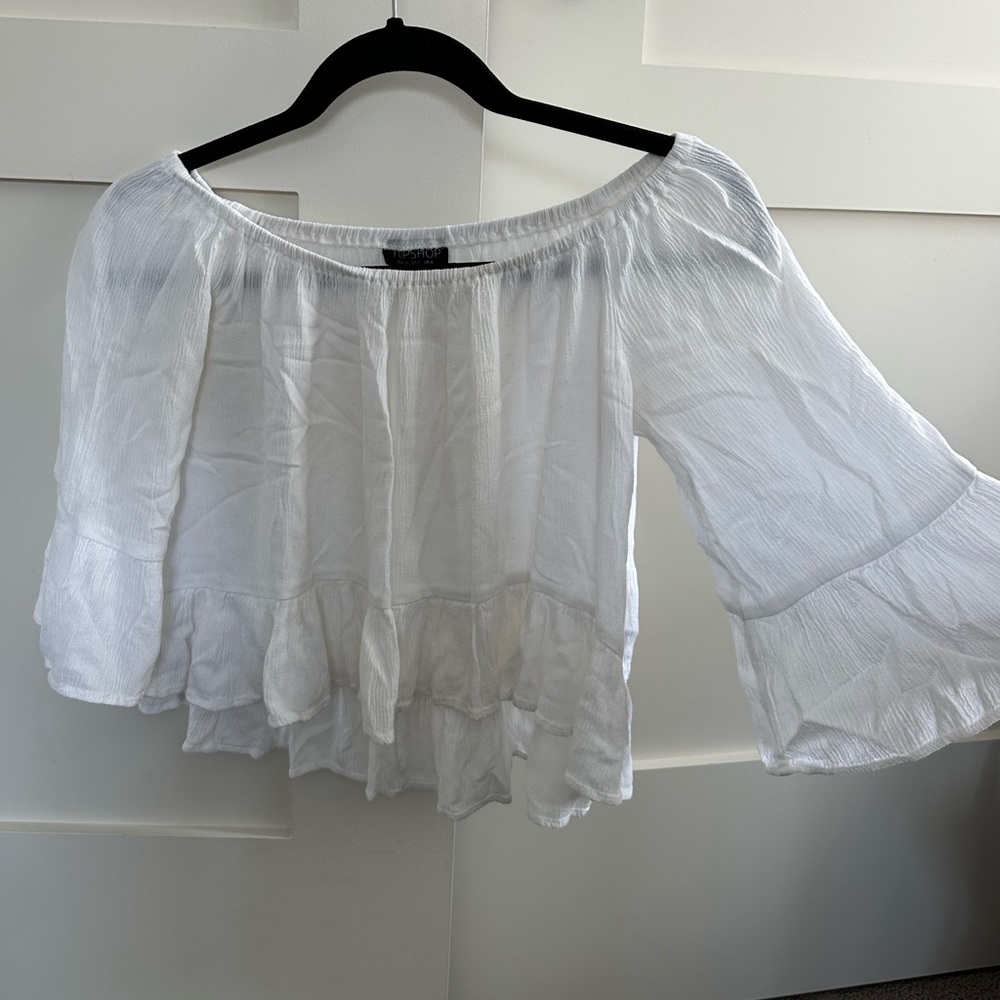 Topshop flowy off the shoulder top